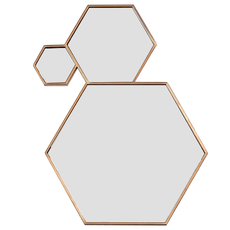 Зеркало Hexagons Mirror Бронза Зеркало Hexagons Mirror Бронза в Липецке | Loft Concept