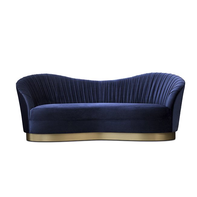 Диван KELLY SOFA Snake Embroidery Синий Диван KELLY SOFA Snake Embroidery Синий в Липецке | Loft Concept