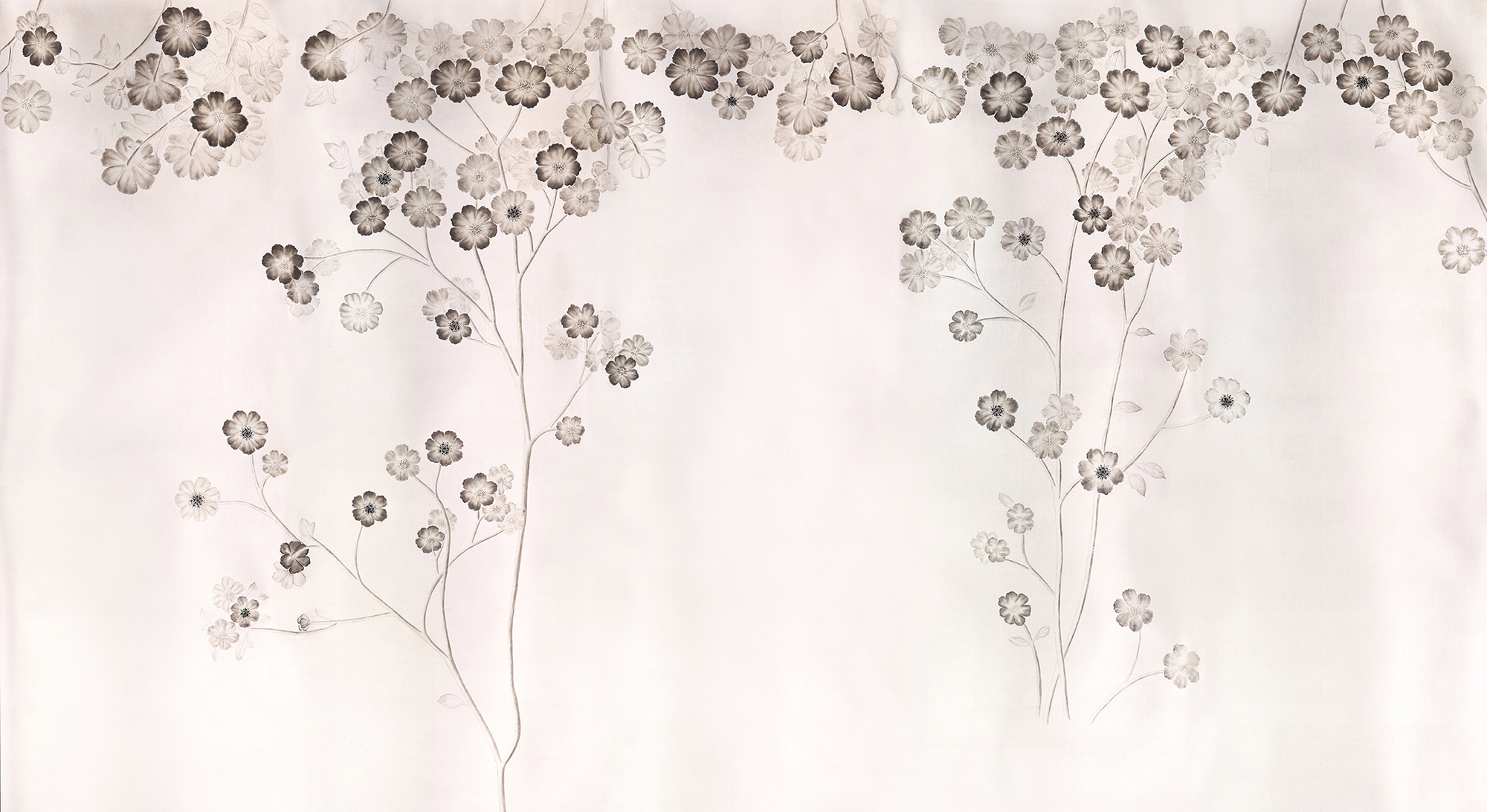 Обои ручная роспись Anemones in Light Special Colourway SC-236 on Tarnished Silver gilded silk Обои ручная роспись Anemones in Light Special Colourway SC-236 on Tarnished Silver gilded silk - постер Loft-Concept в Липецке