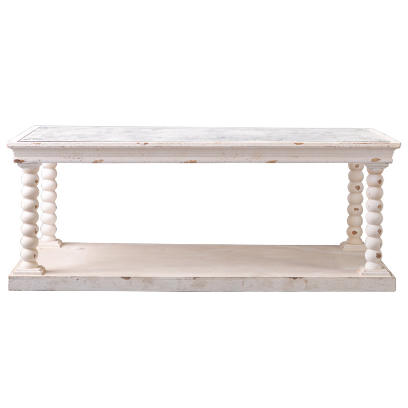 Кофейный стол Claude Provence Coffee Table Древесина Белый Кофейный стол Claude Provence Coffee Table Древесина Белый в Липецке | Loft Concept