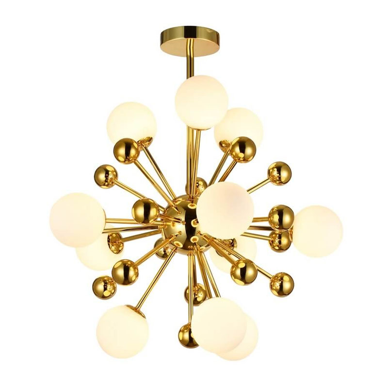 Люстра Magic Circus Sputnik Chandeliers 85 Белый Золотой Люстра Magic Circus Sputnik Chandeliers 85 Белый Золотой в Липецке | Loft Concept