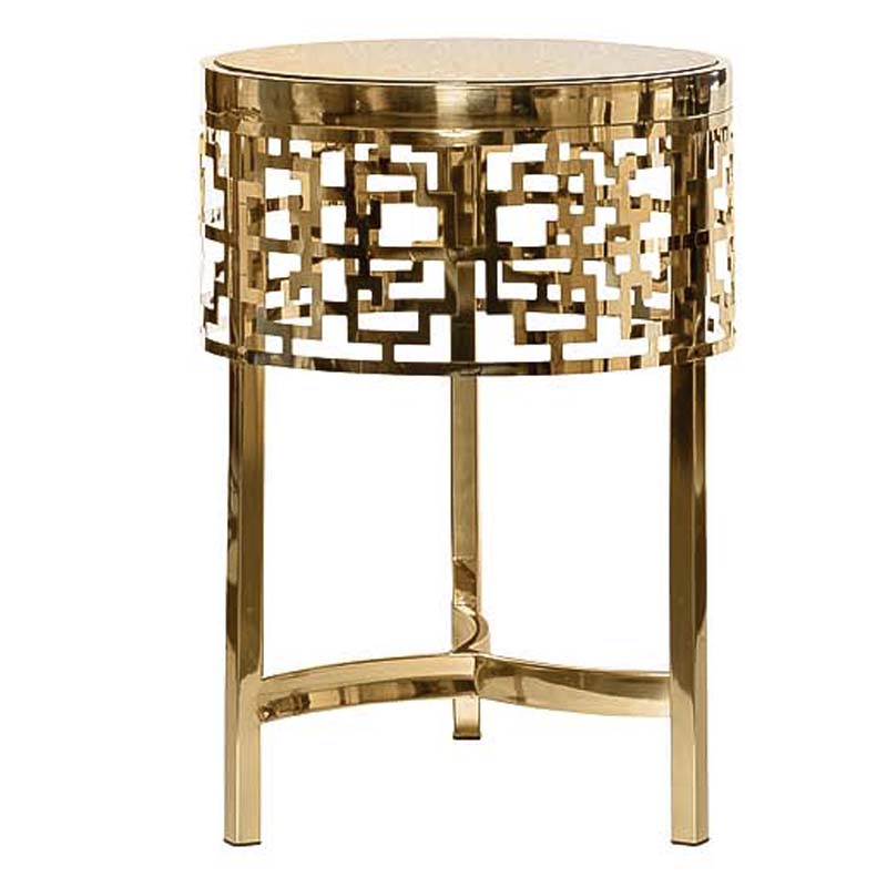 Приставной стол Yen Geometry Side Table pink gold 50 Глянцевое золото Приставной стол Yen Geometry Side Table pink gold 50 Глянцевое золото в Липецке | Loft Concept