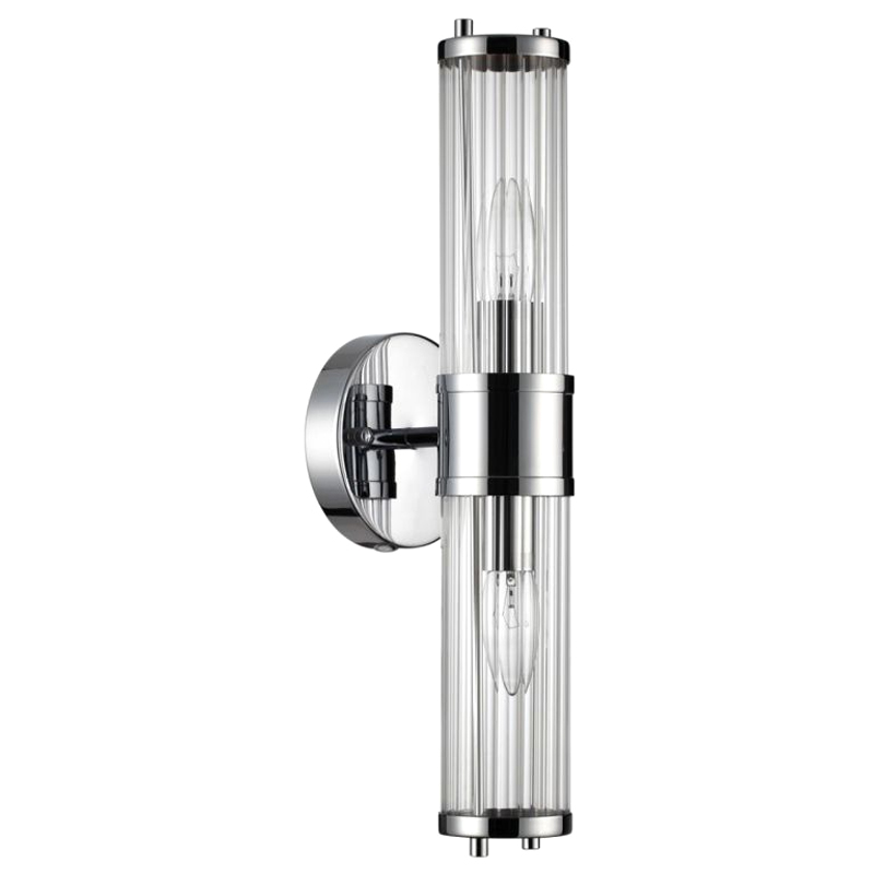 Бра Glass TUBE Серебристое на 2 лампы Серебряный Бра Glass TUBE Серебристое на 2 лампы Серебряный в Липецке | Loft Concept