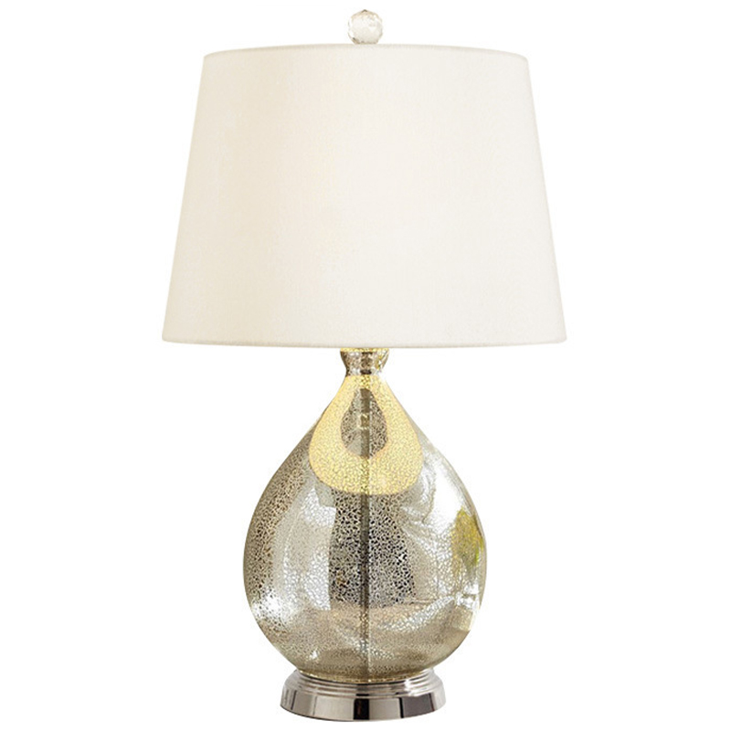 Настольная лампа Leonois Glass Table Lamp Прозрачный Хром Белый в Липецке | Loft Concept 
