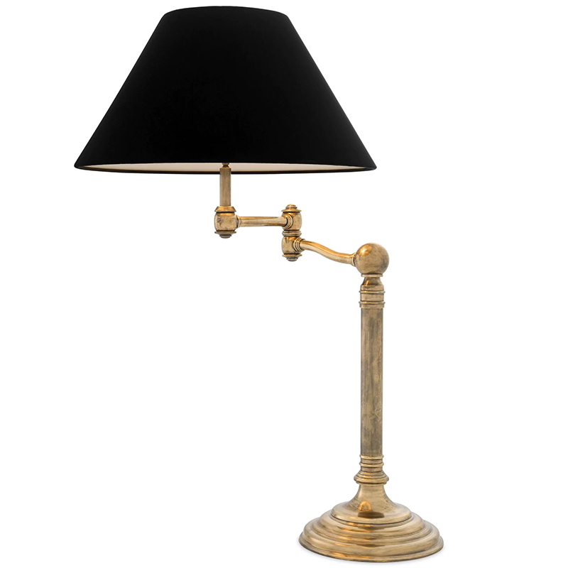 Настольная лампа Eichholtz Table Lamp Regis Латунь Винтажная латунь Черный Настольная лампа Eichholtz Table Lamp Regis Латунь Винтажная латунь Черный в Липецке | Loft Concept