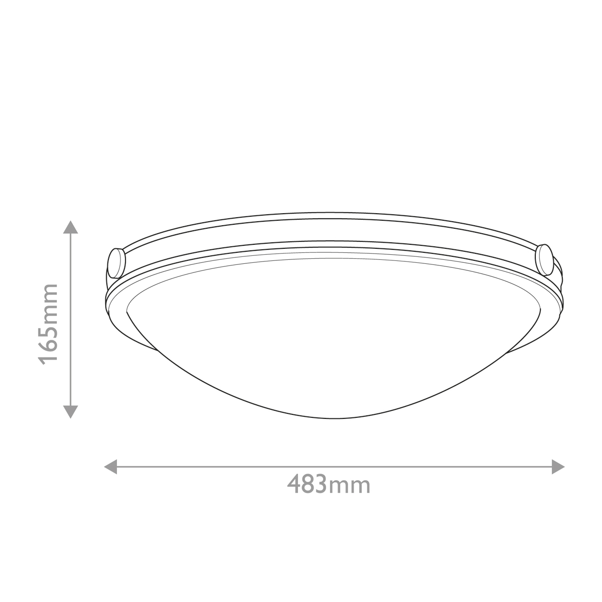 Потолочный светильник в форме неглубокой чаши с белым плафоном Hinkley в Липецке