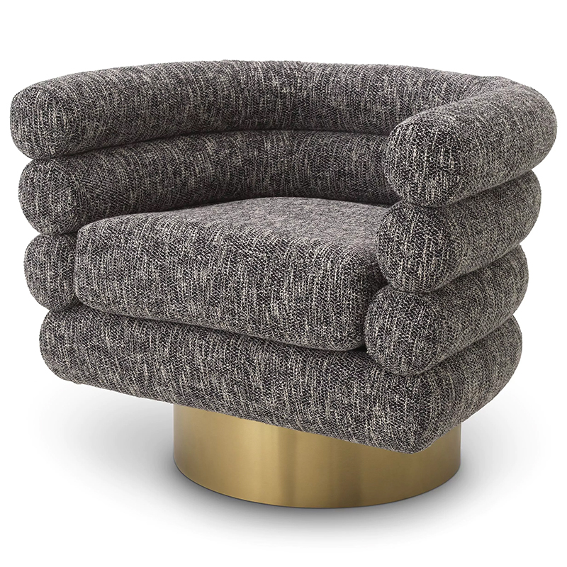Кресло Eichholtz Swivel Chair Maguire Cambon Black Серый Латунь Кресло Eichholtz Swivel Chair Maguire Cambon Black Серый Латунь в Липецке | Loft Concept