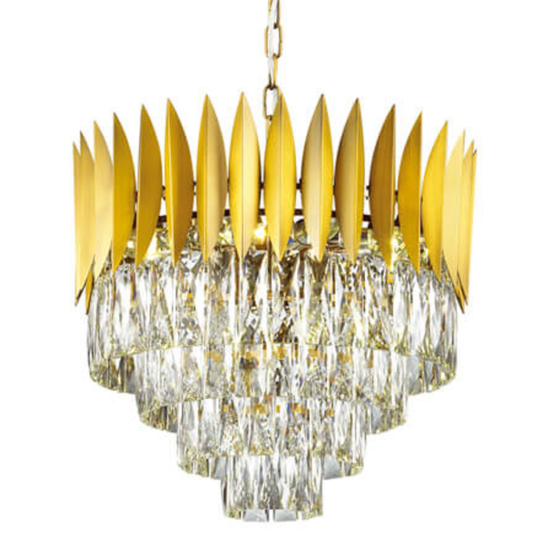 Люстра KEBO KING CHANDELIER four cascades D 45 Латунь Прозрачное Стекло Люстра KEBO KING CHANDELIER four cascades D 45 Латунь Прозрачное Стекло в Липецке | Loft Concept