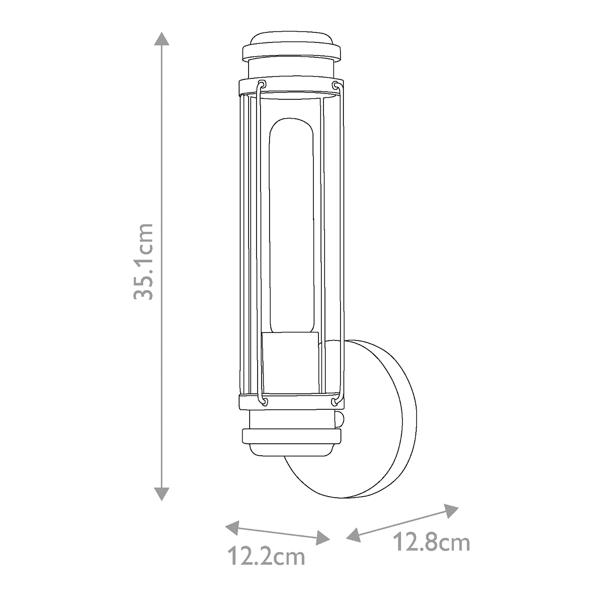 Бра для ванных комнат с прозрачным цилиндрическим плафоном на круглом основании Hinkley в Липецке