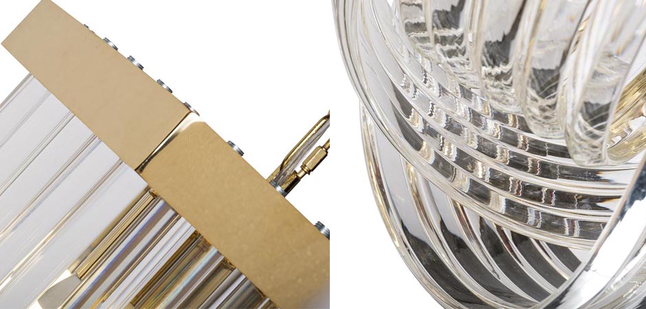 Люстра Retro FROZEN GLASS gold 4 lamp Люстра Retro FROZEN GLASS gold 4 lamp - Loft-Concept в Липецке