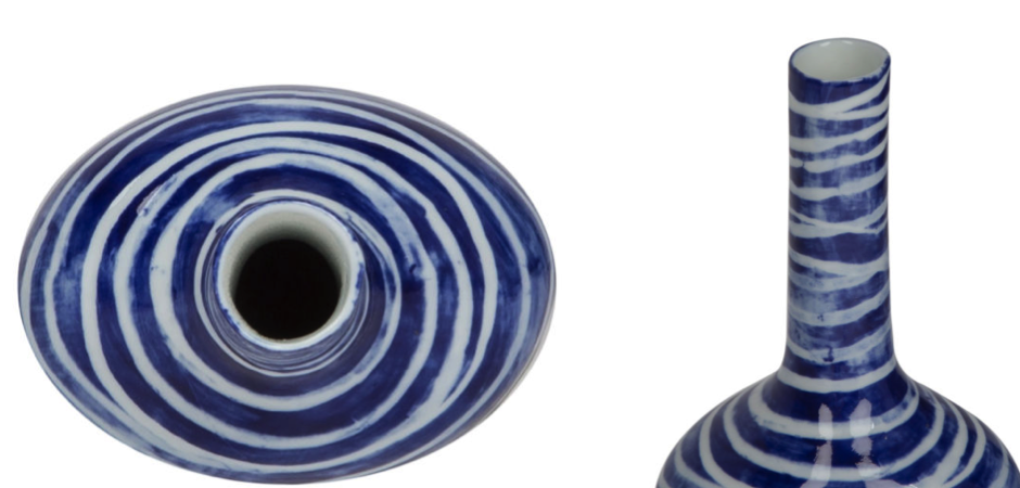 Ваза blue & white ornament Striped Bottle Ваза blue & white ornament Striped Bottle - Loft-Concept в Липецке