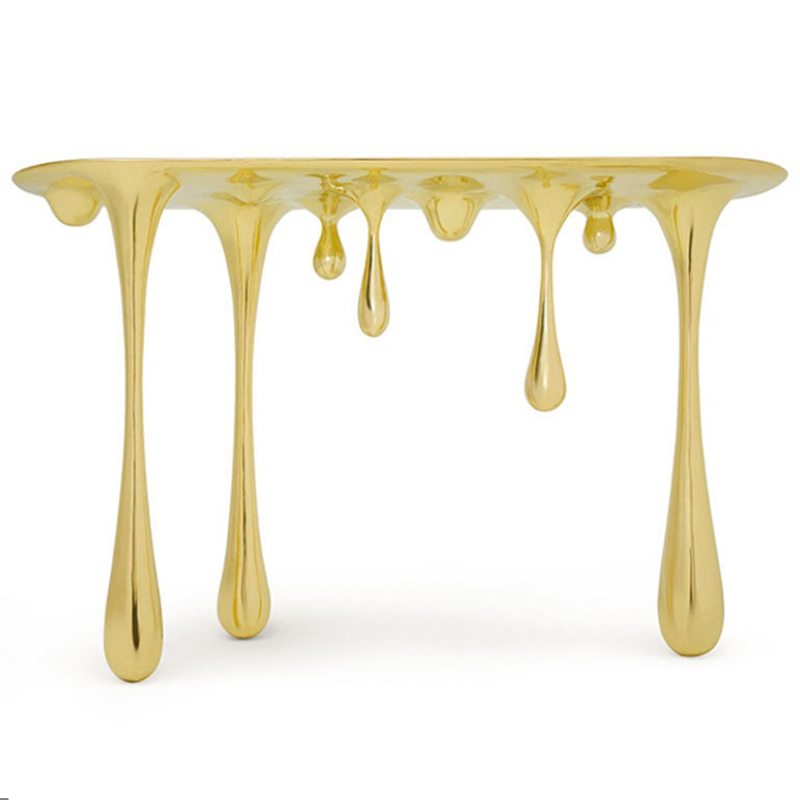 Дизайнерская Консоль Melting Gold Console Zhipeng Tan Золотой в Липецке | Loft Concept 
