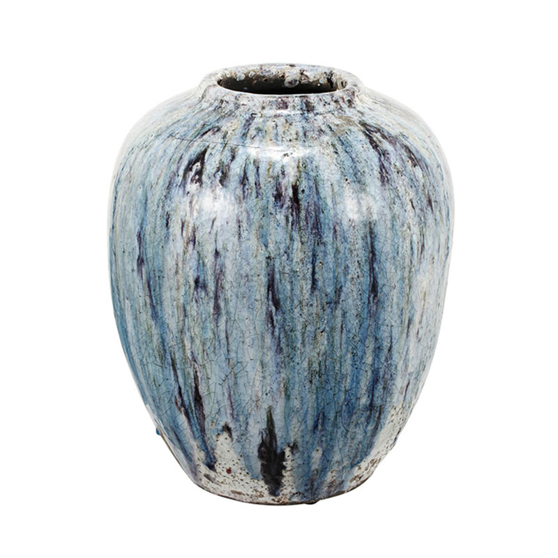 Ваза Terracotta Vase blue-white Белый Голубой Ваза Terracotta Vase blue-white Белый Голубой в Липецке | Loft Concept