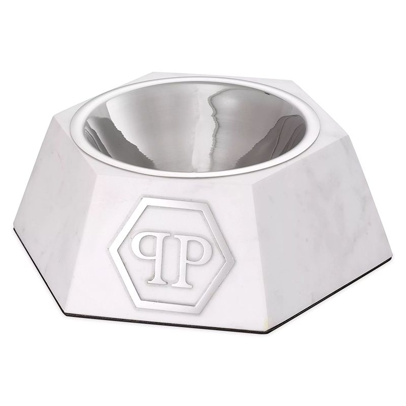 Миска для корма Dog Food bowl Nice L White Белый Сталь Миска для корма Dog Food bowl Nice L White Белый Сталь в Липецке | Loft Concept