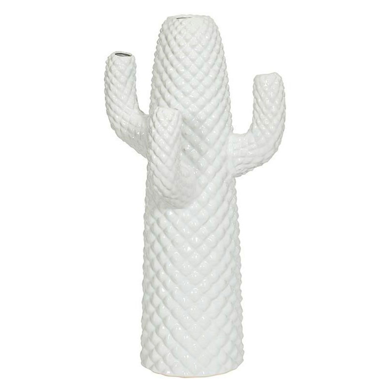 Фигурка керамика белый кактус большая White Cactus Белый Фигурка керамика белый кактус большая White Cactus Белый в Липецке | Loft Concept