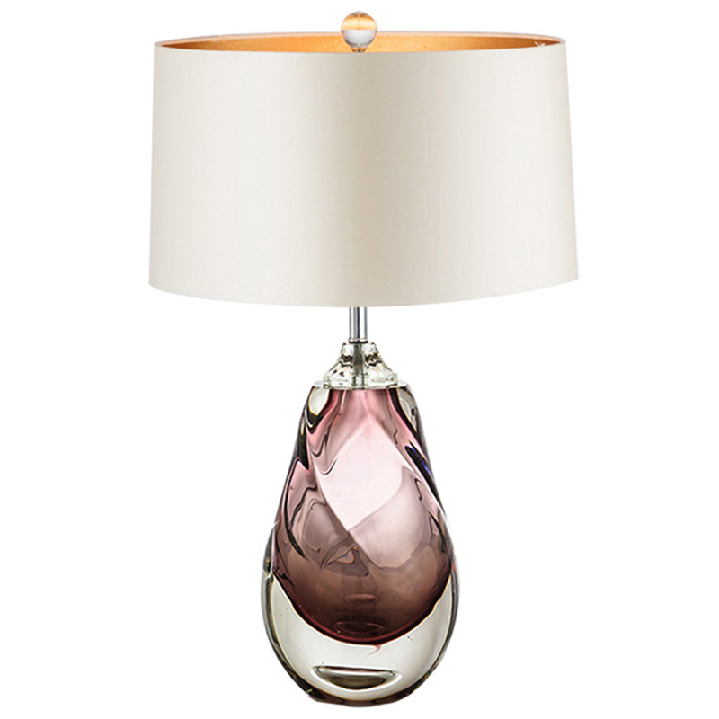 Дизайнерский настольный светильник Crystal Table Lamp Розовое стекло Белый Прозрачное Стекло Розовый Дизайнерский настольный светильник Crystal Table Lamp Розовое стекло Белый Прозрачное Стекло Розовый в Липецке | Loft Concept