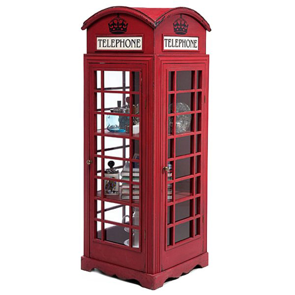 Витрина "Телефонная будка" London telephone box Красный (Red) Витрина "Телефонная будка" London telephone box Красный (Red) в Липецке | Loft Concept