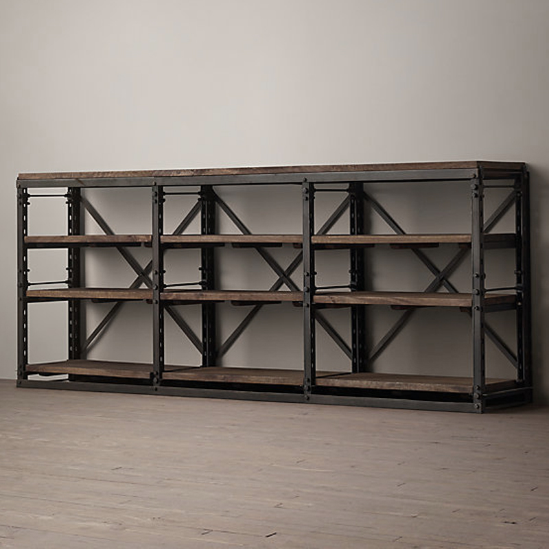 Стеллаж Restoration Hardware French Library Графит Золотой дуб Стеллаж Restoration Hardware French Library Графит Золотой дуб в Липецке | Loft Concept