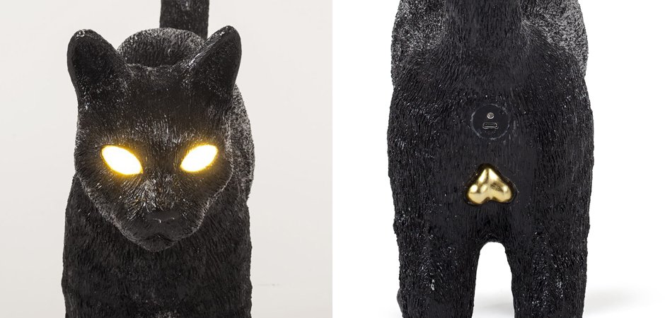 Лампа Seletti Jobby The Cat Black Лампа Seletti Jobby The Cat Black - Loft-Concept в Липецке