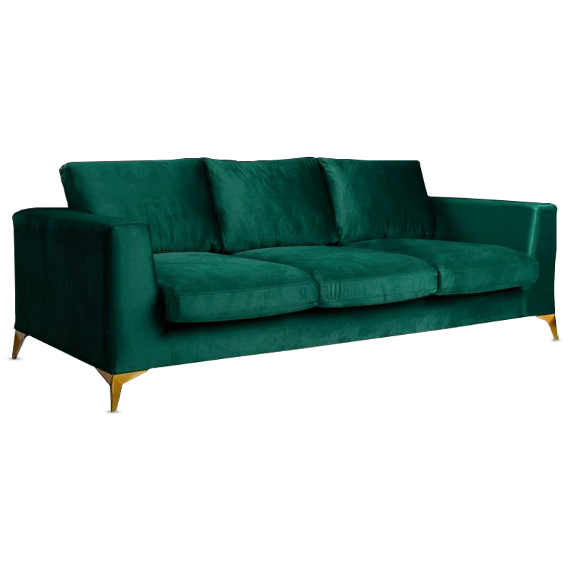 Диван Стокгольм Stockholm Sofa Изумрудный Золотой Диван Стокгольм Stockholm Sofa Изумрудный Золотой в Липецке | Loft Concept