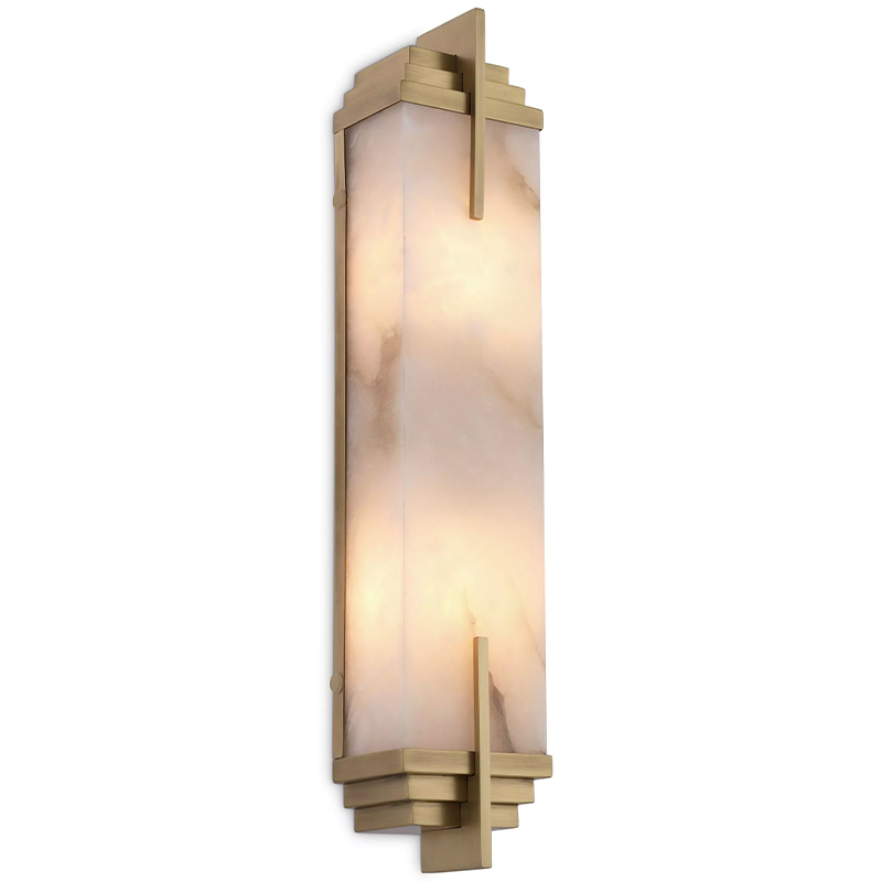 Бра Eichholtz Wall Lamp Harman Brass Латунь Бежевый Белый Мрамор Bianco Бра Eichholtz Wall Lamp Harman Brass Латунь Бежевый Белый Мрамор Bianco в Липецке | Loft Concept