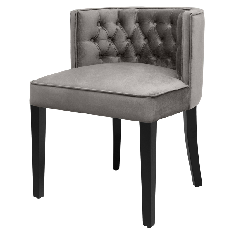 Стул Eichholtz Dining Chair Dearborn grey Серый Черный Стул Eichholtz Dining Chair Dearborn grey Серый Черный в Липецке | Loft Concept