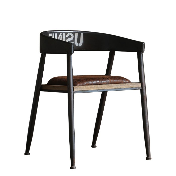 Стул Loft Armchair Industrial Коричневый Черный Стул Loft Armchair Industrial Коричневый Черный в Липецке | Loft Concept
