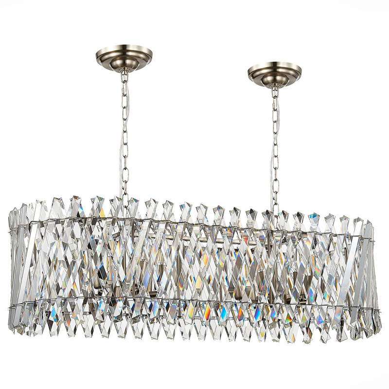 Люстра Kaeden Glass Chandelier 100 Прозрачный Никель Люстра Kaeden Glass Chandelier 100 Прозрачный Никель в Липецке | Loft Concept