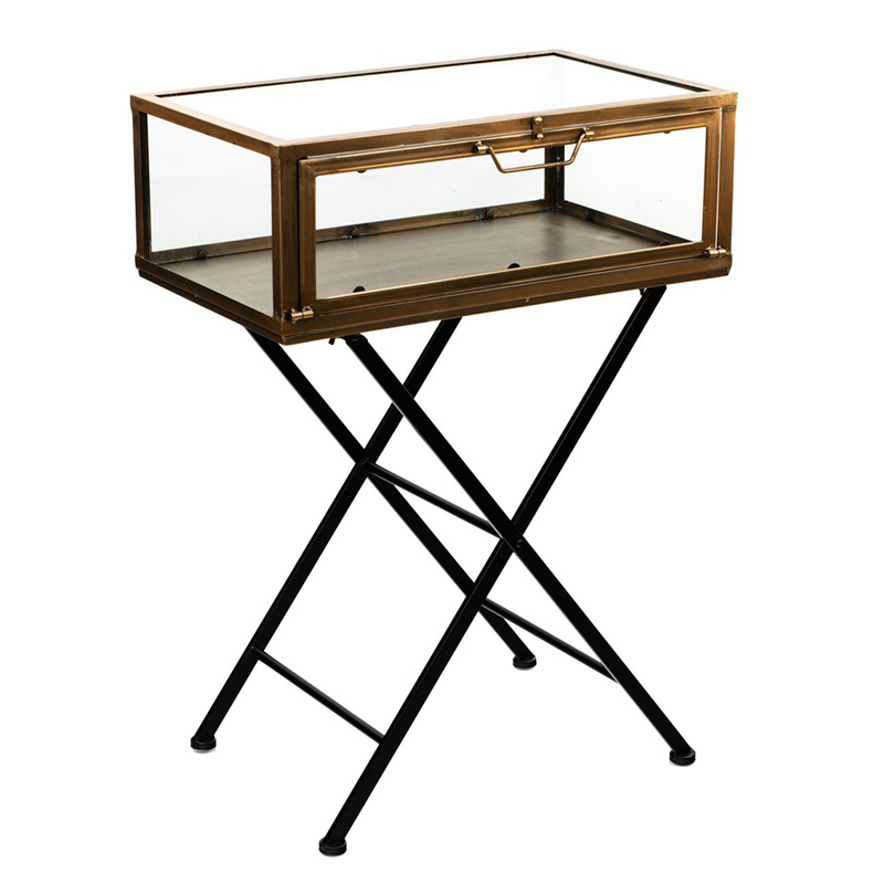 Приставной стол Table Box Черный Прозрачное Стекло Коричневый Приставной стол Table Box Черный Прозрачное Стекло Коричневый в Липецке | Loft Concept