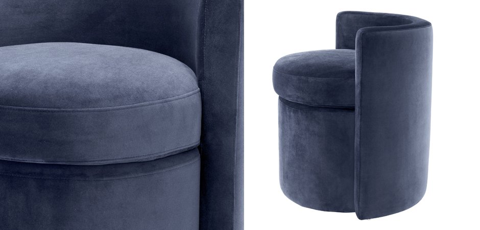 Кресло Eichholtz Stool Arcadia midnight blue Кресло Eichholtz Stool Arcadia midnight blue - Loft-Concept в Липецке