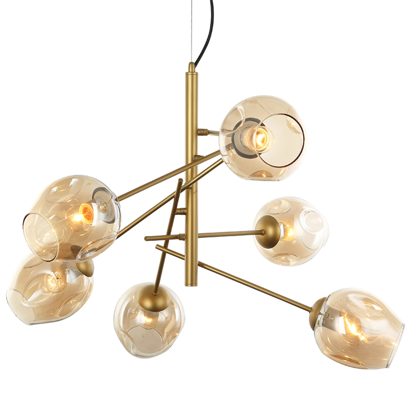 Люстра Branching Bubble Chandelier Vertical Gold Золотой Янтарь (Amber) Люстра Branching Bubble Chandelier Vertical Gold Золотой Янтарь (Amber) в Липецке | Loft Concept