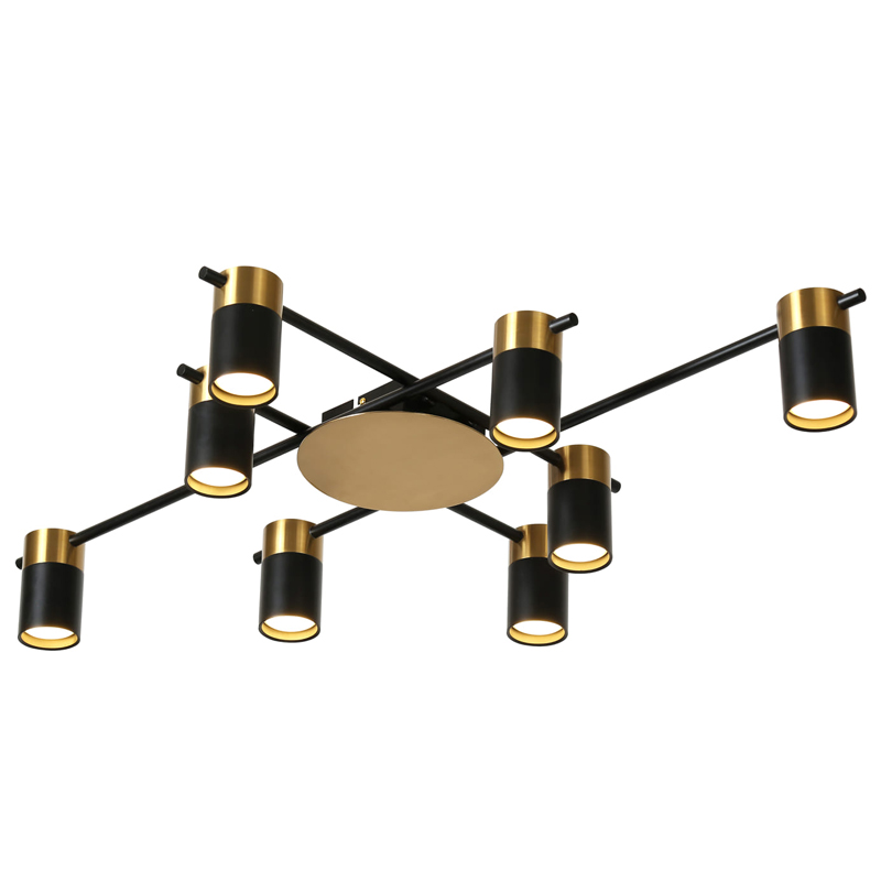 Потолочный светильник Tribes Chandelier Черный Золотой Потолочный светильник Tribes Chandelier Черный Золотой в Липецке | Loft Concept