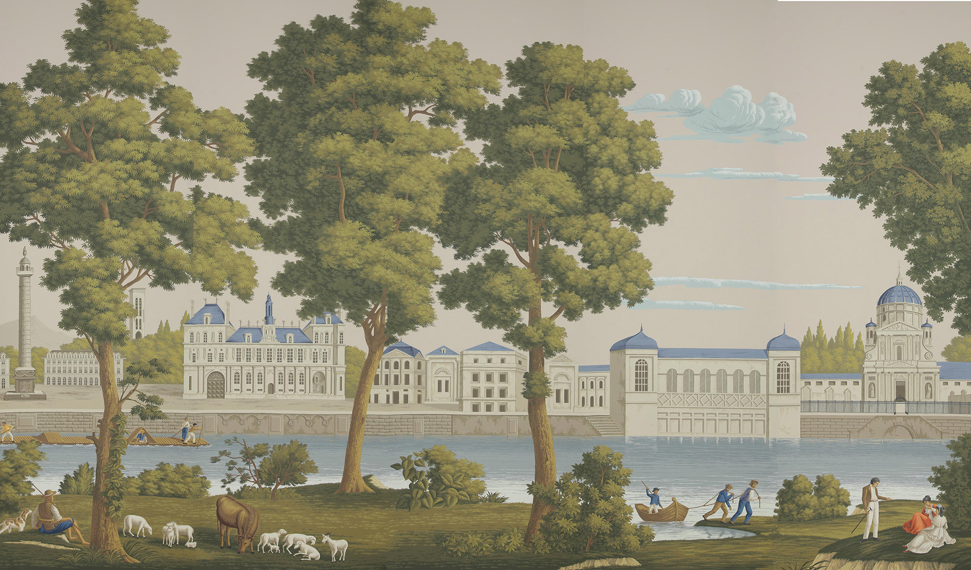 Обои ручная роспись Monuments of Paris Roberts on scenic paper Обои ручная роспись Monuments of Paris Roberts on scenic paper - постер Loft-Concept в Липецке