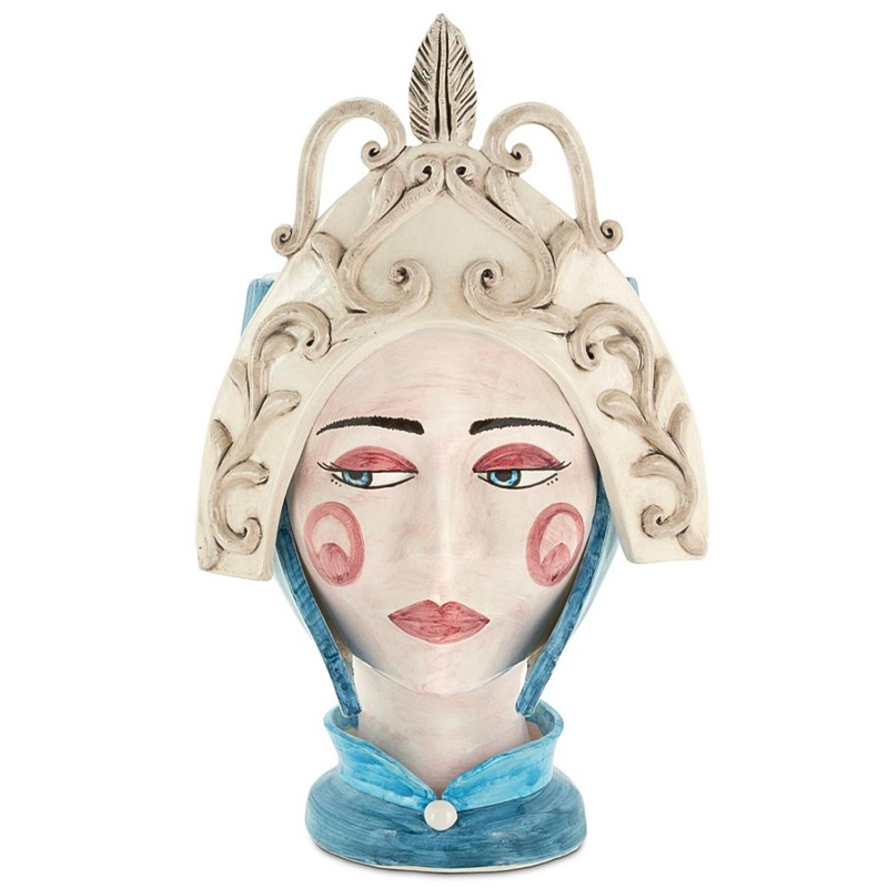 Ваза Vaso Moro Lady Paladin Голубой Синий Бежевый Мульти Ваза Vaso Moro Lady Paladin Голубой Синий Бежевый Мульти в Липецке | Loft Concept