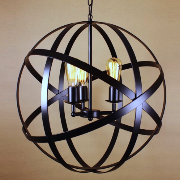 Люстра Iron Farn Flat Pendant Черный Люстра Iron Farn Flat Pendant Черный в Липецке | Loft Concept