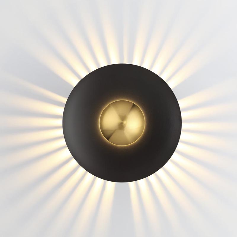 Настенный светильник Golden Mean Circle Черный Золотой Настенный светильник Golden Mean Circle Черный Золотой в Липецке | Loft Concept
