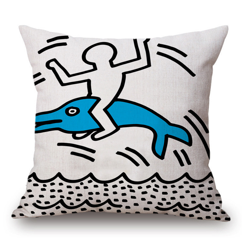 Подушка Keith Haring 13 Мульти Подушка Keith Haring 13 Мульти в Липецке | Loft Concept