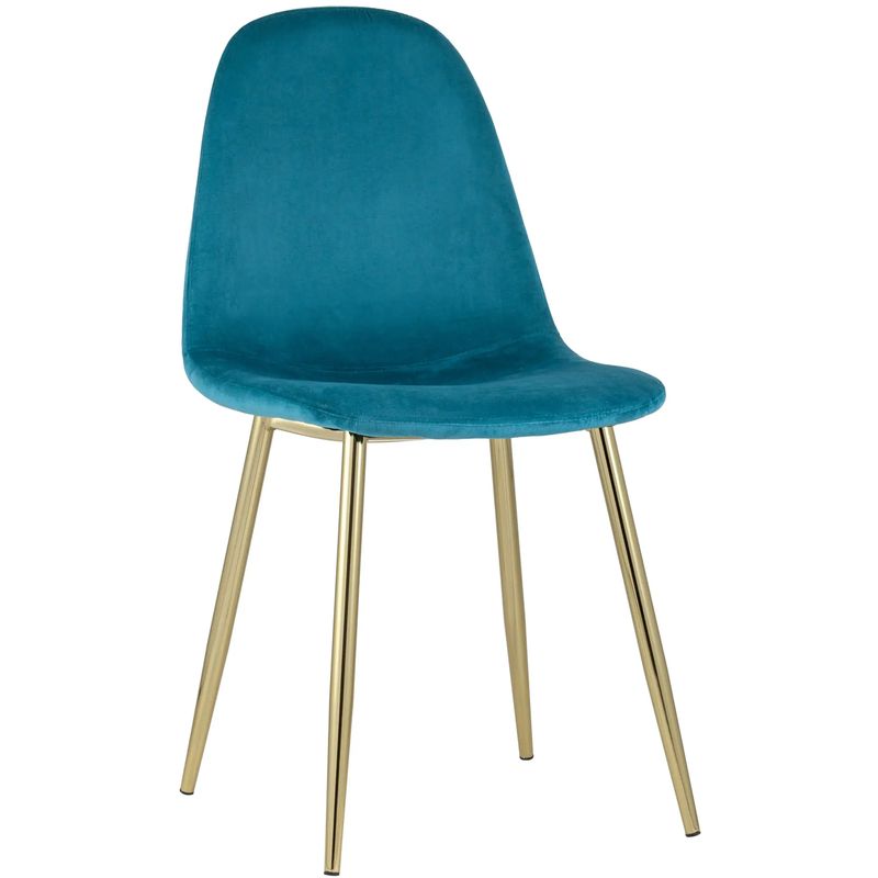 Стул Archie Chair Велюр Аквамарин Золотые ножки Голубой Золотой Стул Archie Chair Велюр Аквамарин Золотые ножки Голубой Золотой в Липецке | Loft Concept