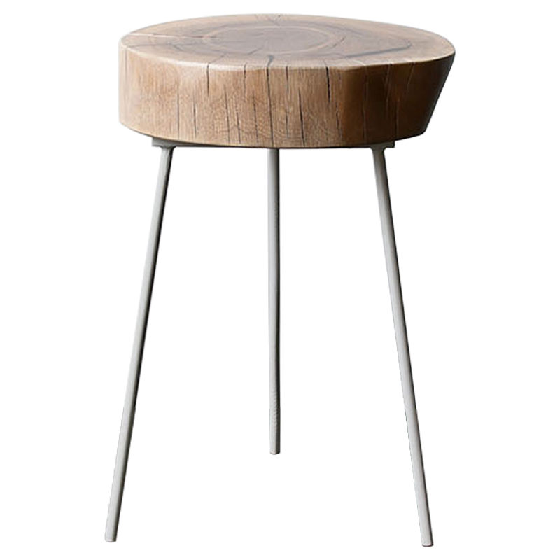 Приставной стол Cantu Industrial Metal Rust Side Table Светлый дуб Черный Приставной стол Cantu Industrial Metal Rust Side Table Светлый дуб Черный в Липецке | Loft Concept