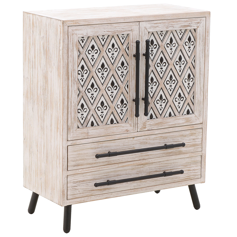 Комод Jerrick Provence Chest of Drawers Черный Бежево-серый Комод Jerrick Provence Chest of Drawers Черный Бежево-серый в Липецке | Loft Concept