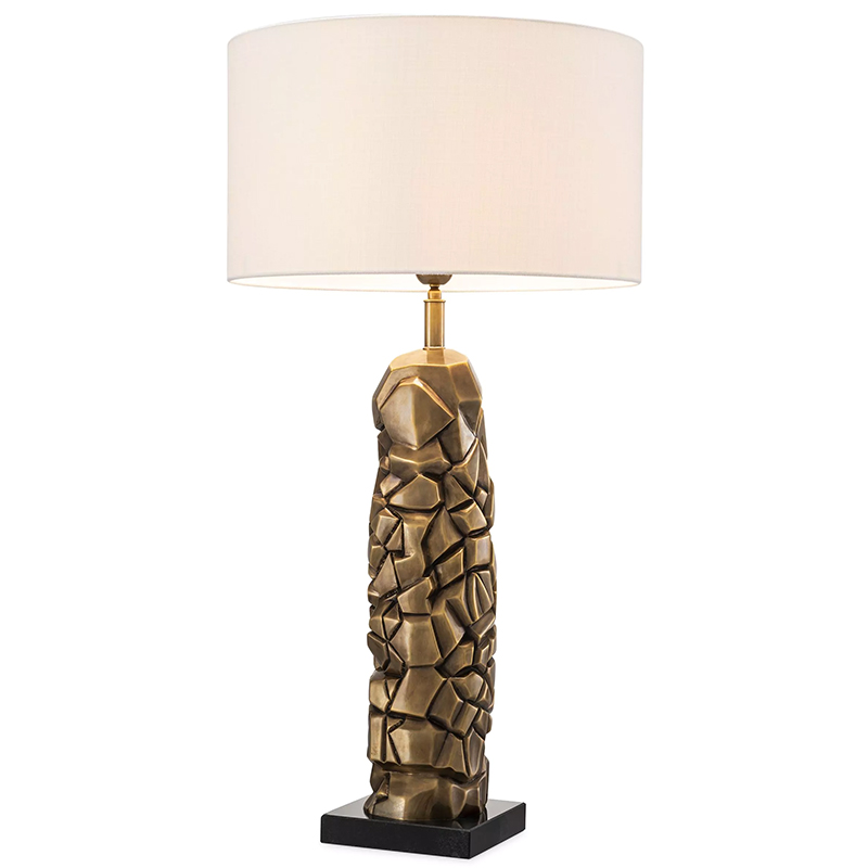 Настольная лампа Eichholtz Table Lamp The Rock Латунь Черный Белый Настольная лампа Eichholtz Table Lamp The Rock Латунь Черный Белый в Липецке | Loft Concept