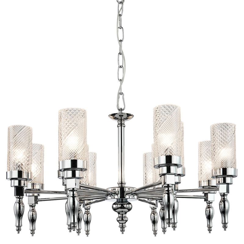 Люстра цвета хром Balusters D70 см Хром Прозрачный Люстра цвета хром Balusters D70 см Хром Прозрачный в Липецке | Loft Concept