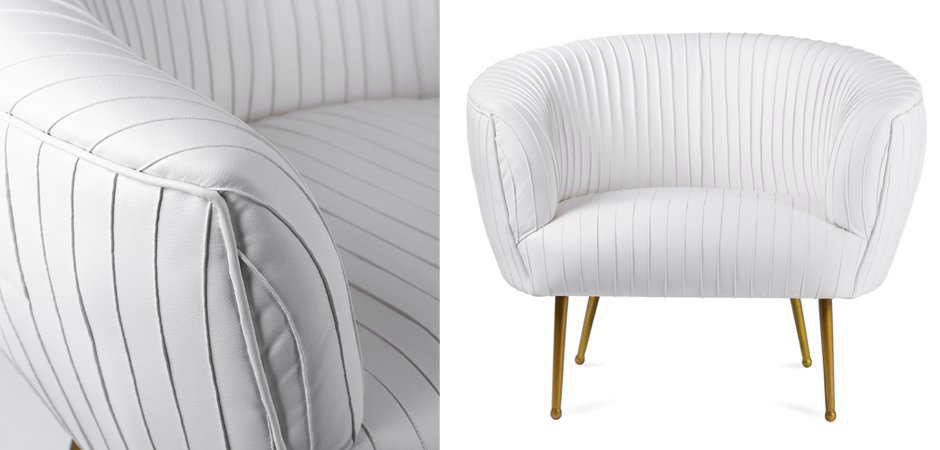Кресло Kelly Wearstler SOUFFLE CHAIR - RUCHED Milk Кресло Kelly Wearstler SOUFFLE CHAIR - RUCHED Milk - Loft-Concept в Липецке