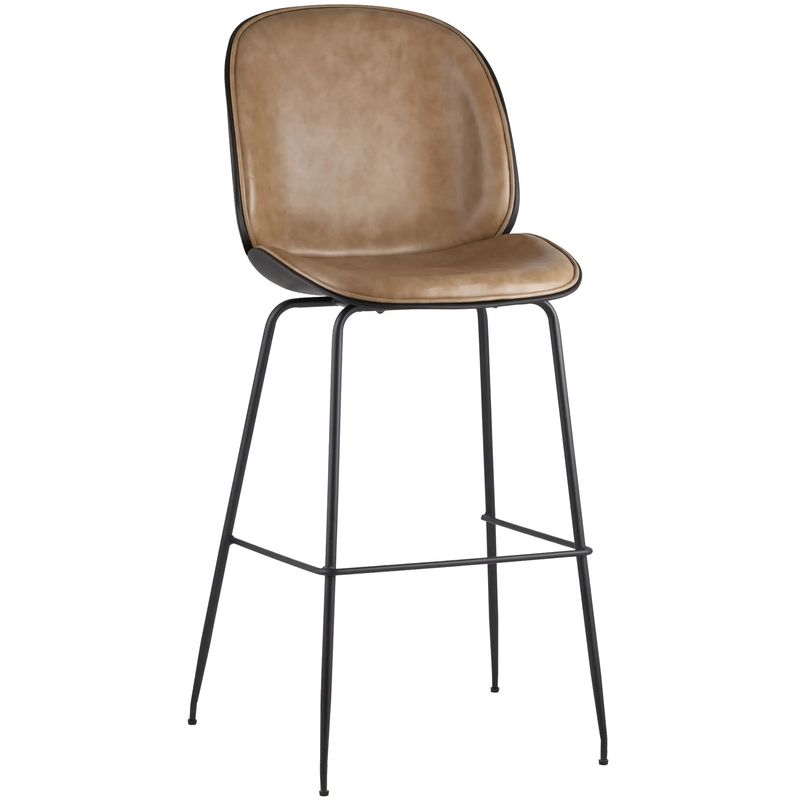 Стул Барный Винтажная Коричневыя Экокожа Vendramin Bar Chair Коричневый винтаж Черный Стул Барный Винтажная Коричневыя Экокожа Vendramin Bar Chair Коричневый винтаж Черный в Липецке | Loft Concept