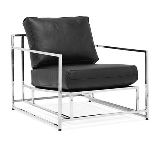 Кресло Black Calfskin Armchair Черный Кресло Black Calfskin Armchair Черный в Липецке | Loft Concept