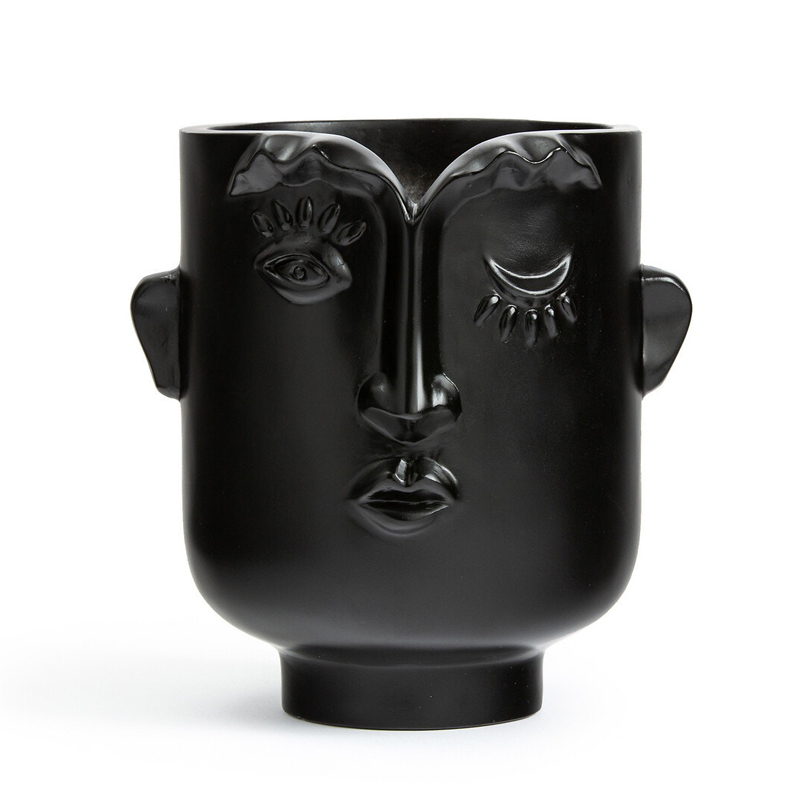Ваза Black Head Vase Глянцевый черный Ваза Black Head Vase Глянцевый черный в Липецке | Loft Concept