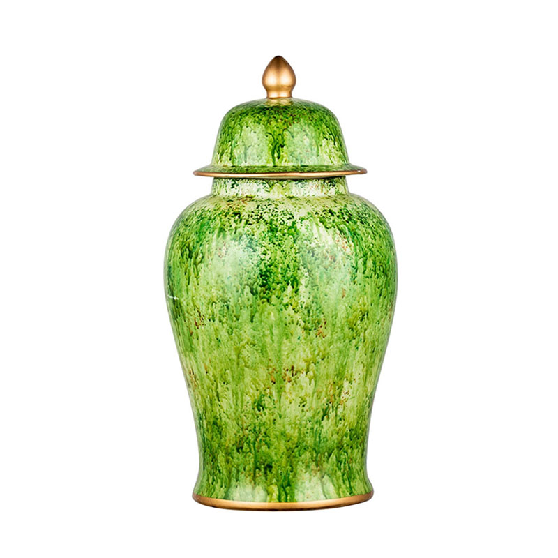 Ваза Vase Gold Edging 24 Зеленый Золотой Ваза Vase Gold Edging 24 Зеленый Золотой в Липецке | Loft Concept