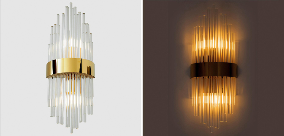Хрустальное бра Flutes Gold Хрустальное бра Flutes Gold - Loft-Concept в Липецке