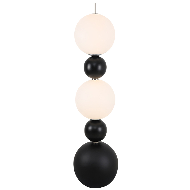 Торшер Five Round Shapes Floor Lamp Черно-белый Торшер Five Round Shapes Floor Lamp Черно-белый в Липецке | Loft Concept