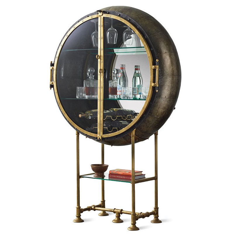 Шкаф Porthole Bar Restoration Hardware Латунь Шкаф Porthole Bar Restoration Hardware Латунь в Липецке | Loft Concept
